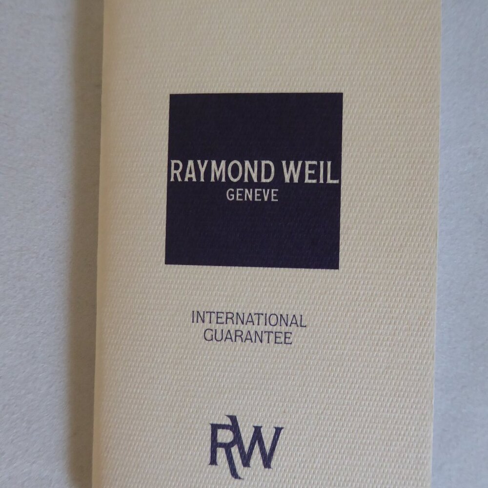 VINTAGE NEW RAYMOND WEIL MENS 9874 TOSCA SILVER DIAL15 JEWEL SWISS TANK & WALLET - Picture 10 of 16